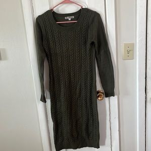 green knit size small downeast dress